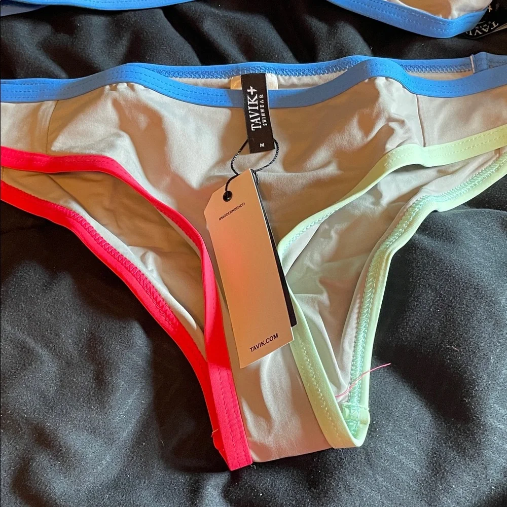 Tavik Bikini Set with Blue and Red Trim - Picture 2 of 3